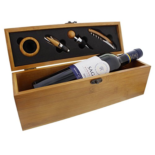 Rothschild Sommelier-Set in Bambus-Optik mit Personalisierung